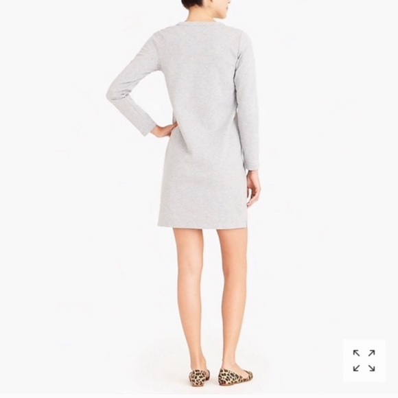 NWT J. Crew lace up front sweatshirt ponte knit sweatshirt dress - Picture 2 of 6